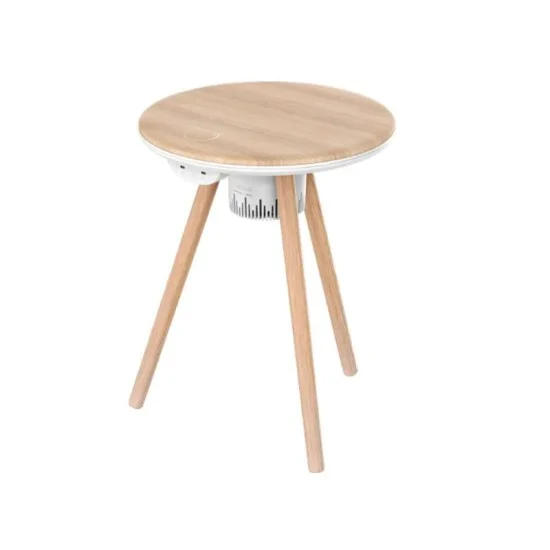 Cymbal&nbsp;,Coffee&nbsp;Table&nbsp;With&nbsp;Lighting&nbsp;Effects,&nbsp;Magnetic&nbsp;Charging&nbsp;&&nbsp;Wireless&nbsp;Speaker - Wood